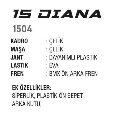 MİTO DIANA 15'' JANT PEMBE KIZ BİSİKLETİ 4 TEKERLEKLİ